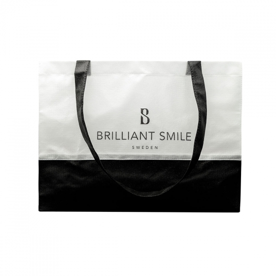 Tygpåse svartvit Brilliant Smile i gruppen Merchandise hos Brilliant Smile Sweden AB (534)