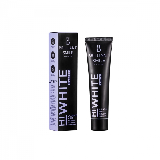 HiWhite Charcoal Licorice Mint 65 ml i gruppen Produktserier / HiWhite Charcoal hos Brilliant Smile Sweden AB (538)