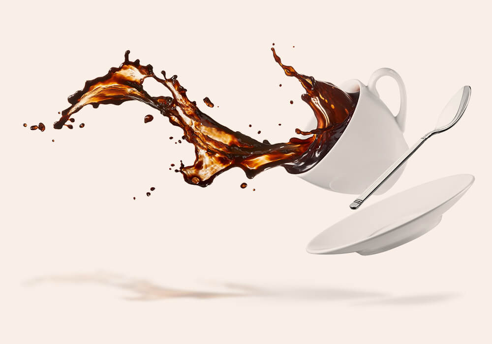 coffee cup spill splash